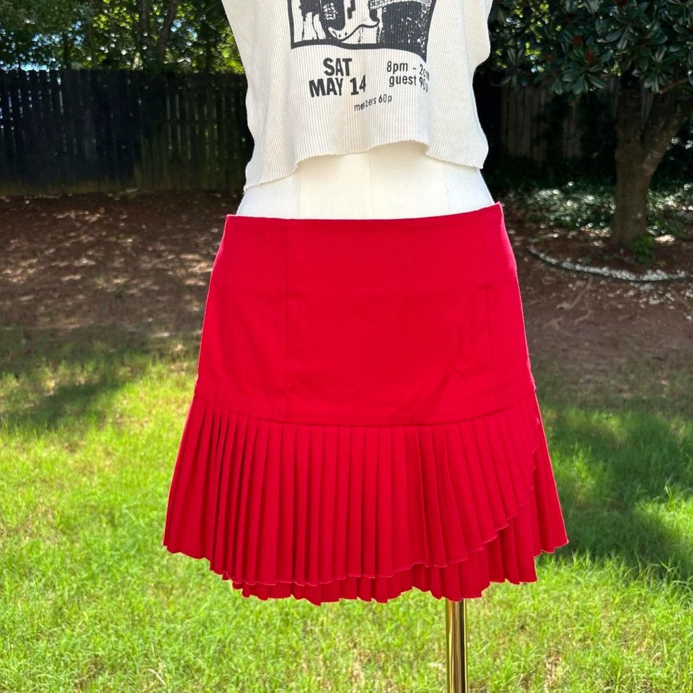 90s vintage Finity Studio red pleated micro mini skirt ❤️‍🔥❤️‍🔥